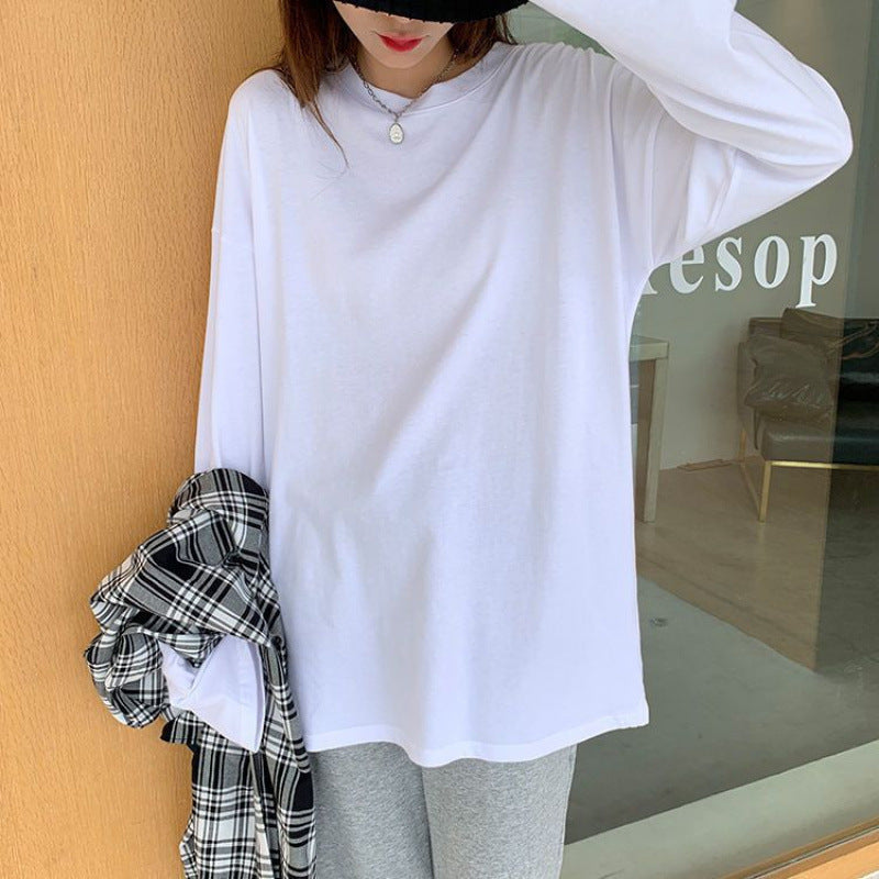 Longline Top in White with Plain or Distressed Hem - white plain hem relaxed street style
