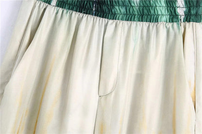 Tie-Dye Wide-Leg High-Waist Trousers - side pocket detail