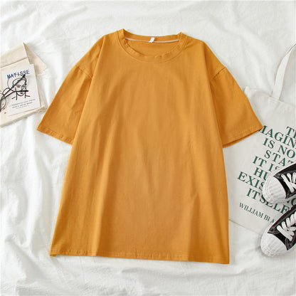 T-Shirt in Candy Colours with Relaxed Fit - ginger flat lay front