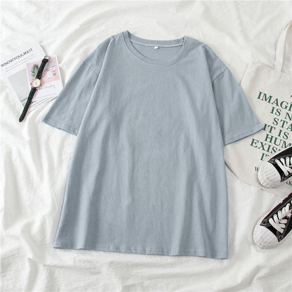 T-Shirt in Candy Colours with Relaxed Fit - grey flat lay front
